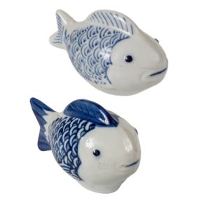 Floating Fish blue white 3 sizes