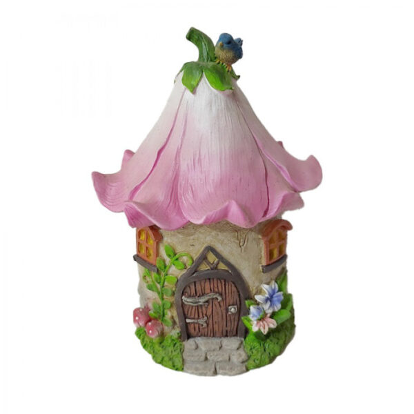 Fairy Garden Flower House Pink