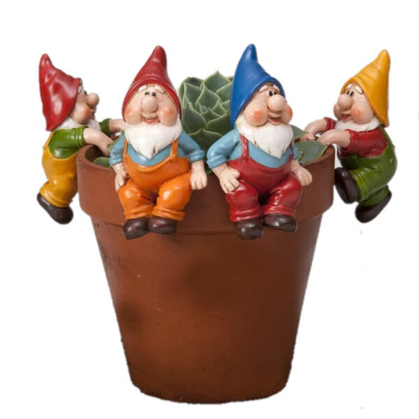 Garden Gnome Pot Sitter Set of 4