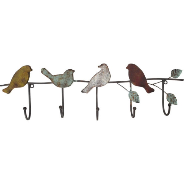 Metal Decorative Hooks 5 with Birds