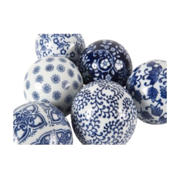 Floating Ball Porcelain Blue white Small