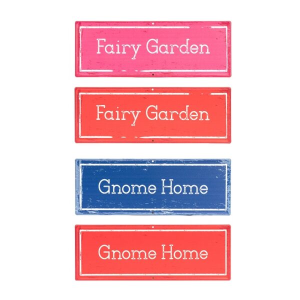 Fairy or Gnome Garden Metal Sign