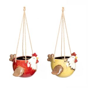 Flying Chicken Planter Pots 2 colours