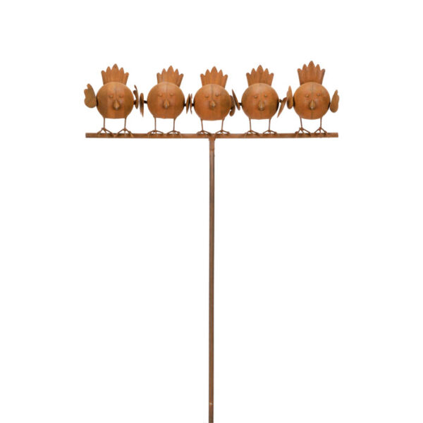 Tweety Birds Perch Rust Metal Stake