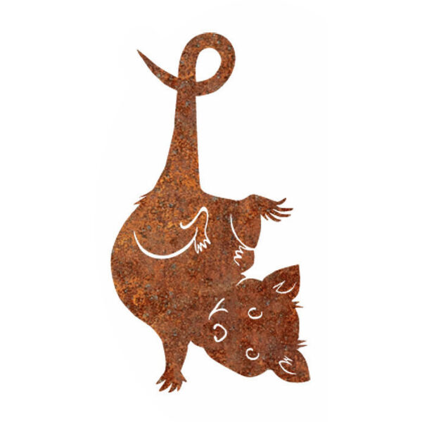 Hanging Possum Corten Steel Large