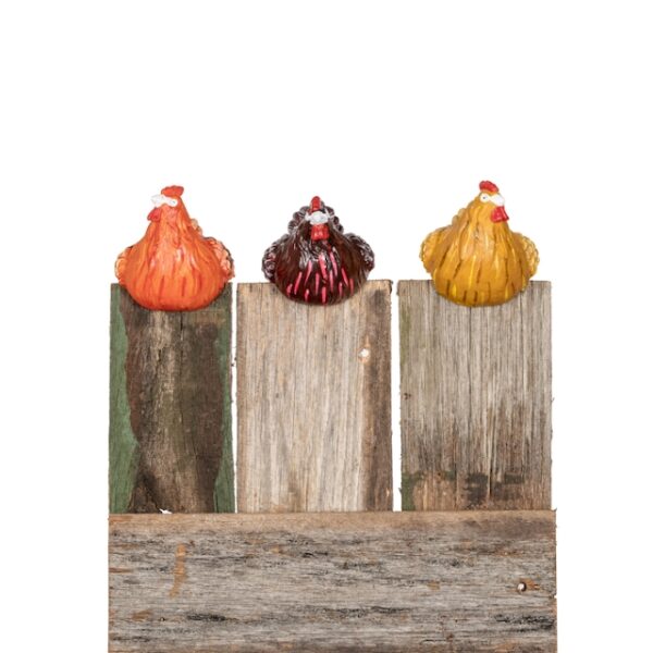 Chicken Pot Sitter Large Set of 3