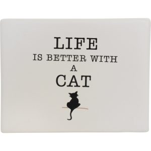 Ceramic Sign Life Cat