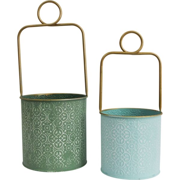 Metal Planter Pots Set of 2