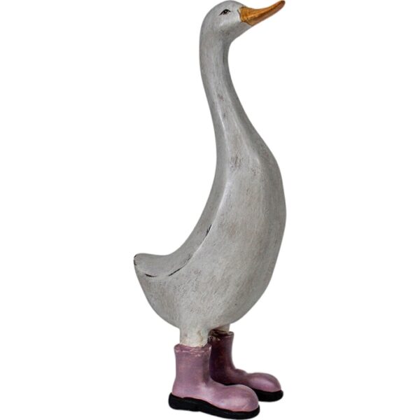 Duck in Purple Boots Timber 32cm